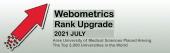 Improvement in the university's position in the webometric ranking of the world