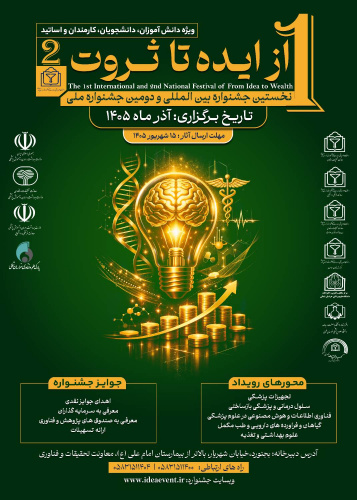 National and International Call for Submissions  The First International Festival and the Second National Festival of “From Idea to Wealth” in the Health Sector
